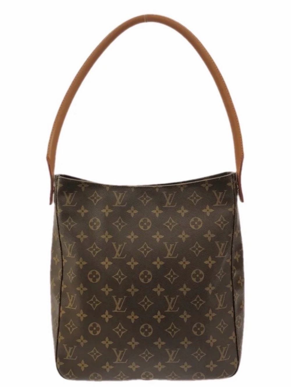 Louis Vuitton Monogram Canvas Hobo Shoulder Bag with Natural Vachetta Strap